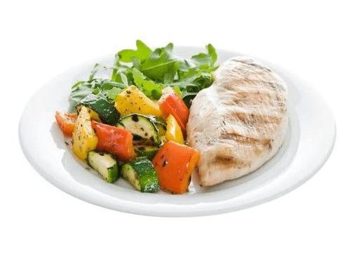 Куриное филе с запечеными овощами  210г